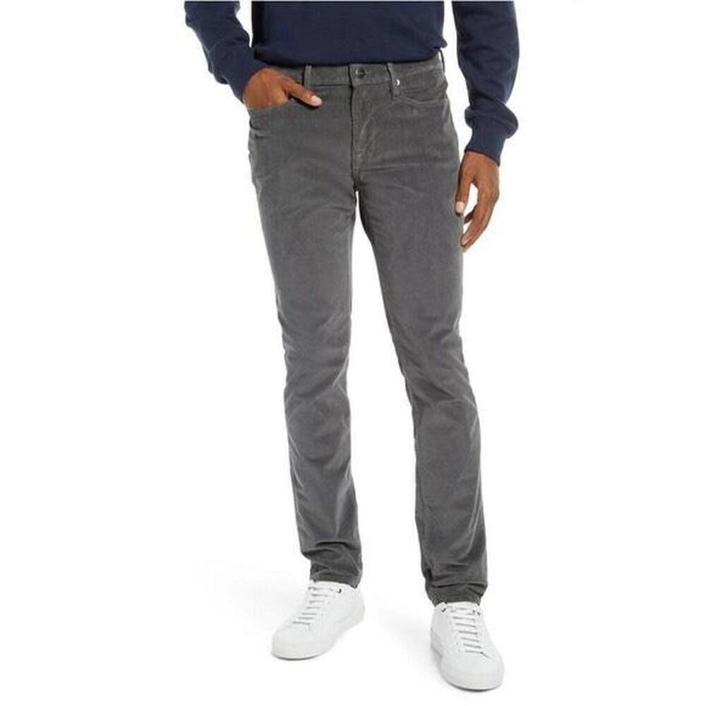 Frame L'Homme Skinny grey corduroy pants Size 36" NWT